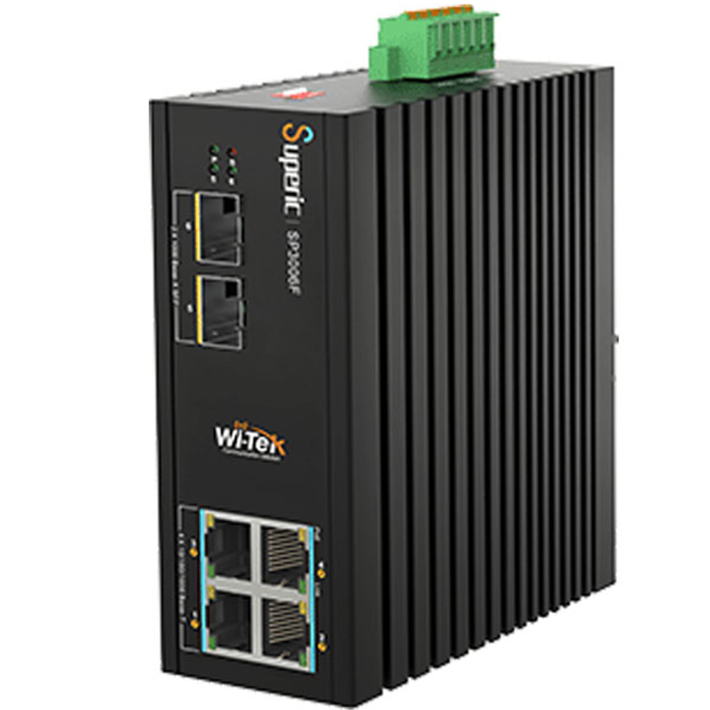 Witek PoE-Switch, 6 Ports, 4 Ports PoE, 2 Ports SFP, 250m, unmanaged, Desktop, DIN-Schiene-5