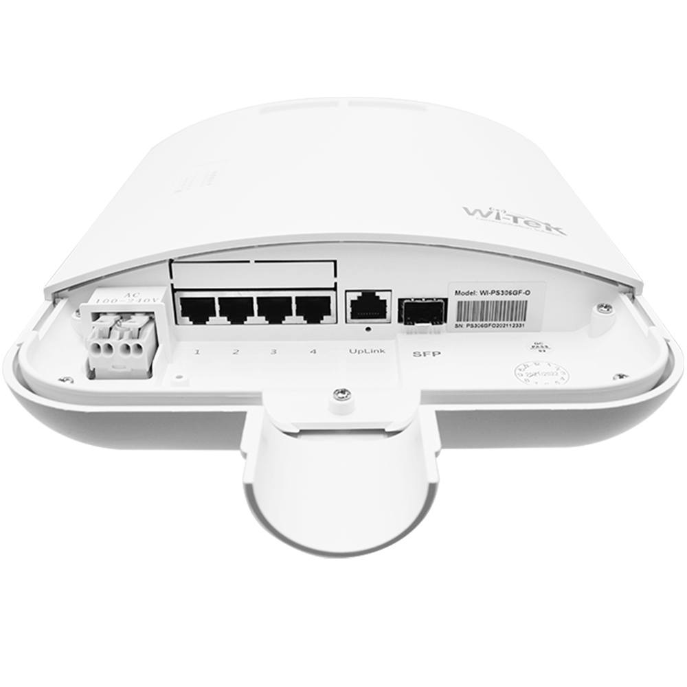 Witek Gigabit-PoE-Switch, 10 Ports, 8 Ports PoE, 2 Port SFP, Mastmontage, Wandmontage-2