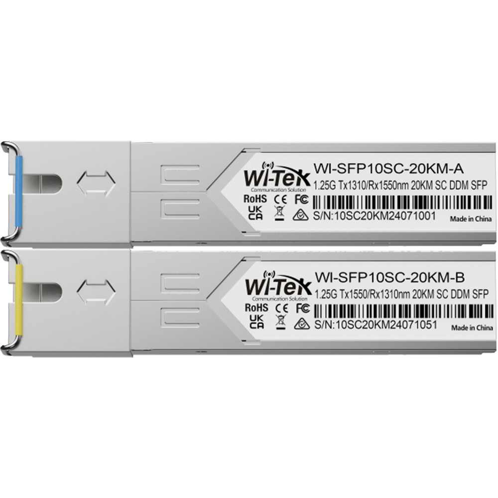 Wi-Tek SFP Single-mode-Modul-Set, bis 20 km Reichweite-1