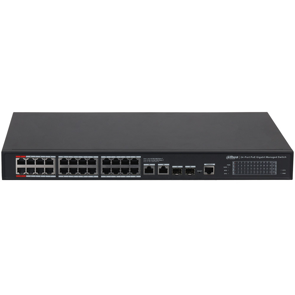 Dahua Gigabit-Switch, 28 Ports, 24 Ports PoE, PoE+, Hi-PoE, managed-2