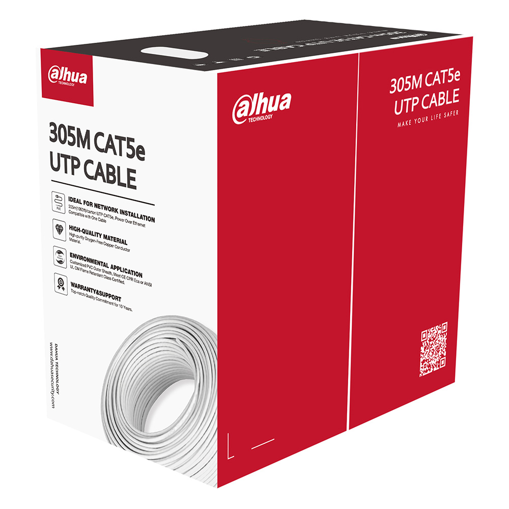 Dahua CAT5e UTP Kabel 305m, Kupfer 99,97%, weiß-1