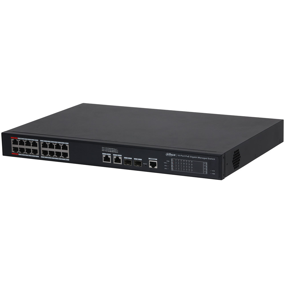 Dahua Switch, 20 Ports, 16 Ports PoE, managed-1