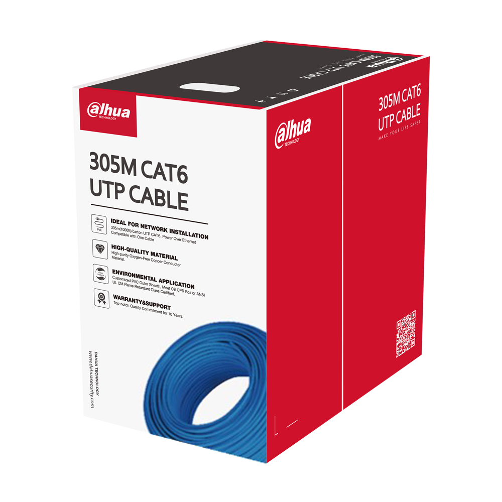 Dahua CAT6 UTP Kabel 305m, blau-2