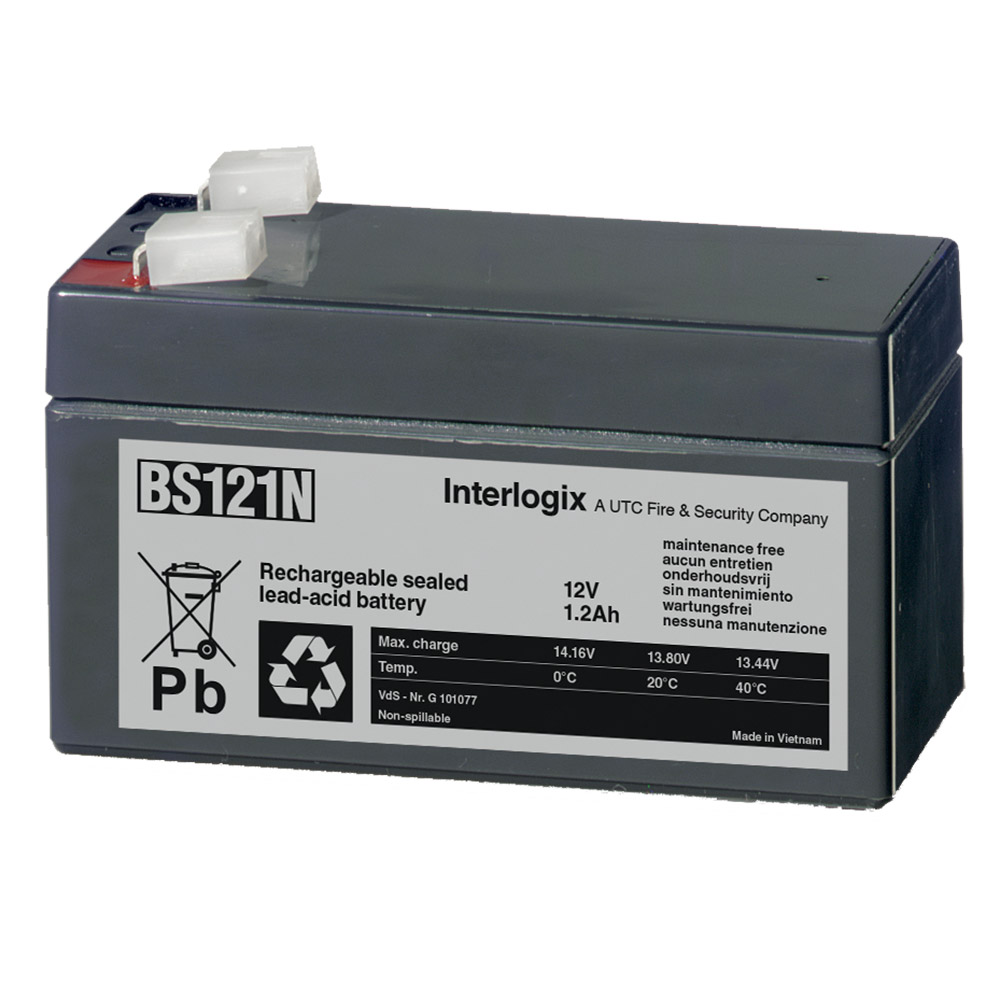 Akku 12 Volt/1.2 Ah,NiCd-Batterie, Blei-Akku, 97 x 43 x 53 mm, VdS-1