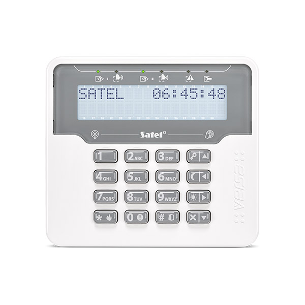 Satel Versa Funk-LCD-Bedienteil, weiß/grau, VERSA-KWRL2