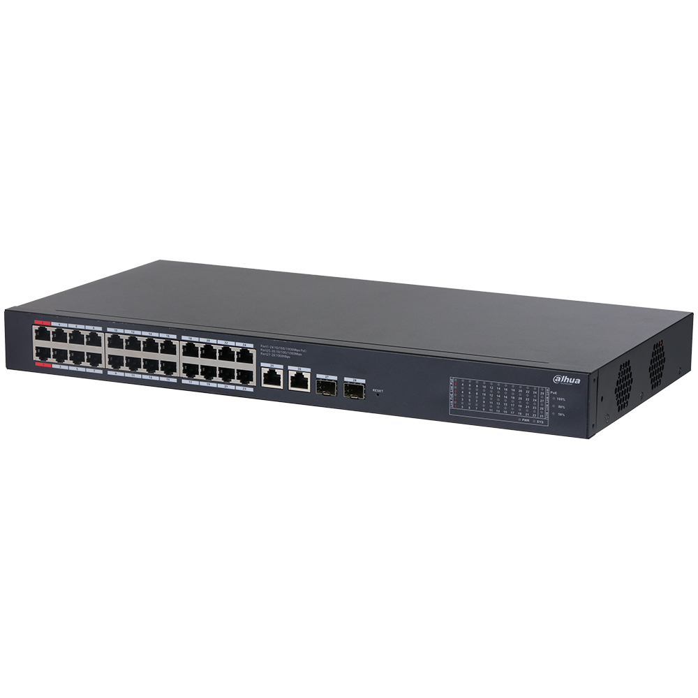 Dahua PoE-Switch, 28 Ports, 24 Ports PoE, Hi-PoE, cloud managed-3