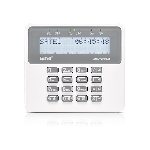 Satel Perfecta Bedienteil, LCD-Display, weiß-grau, PRF-LCD