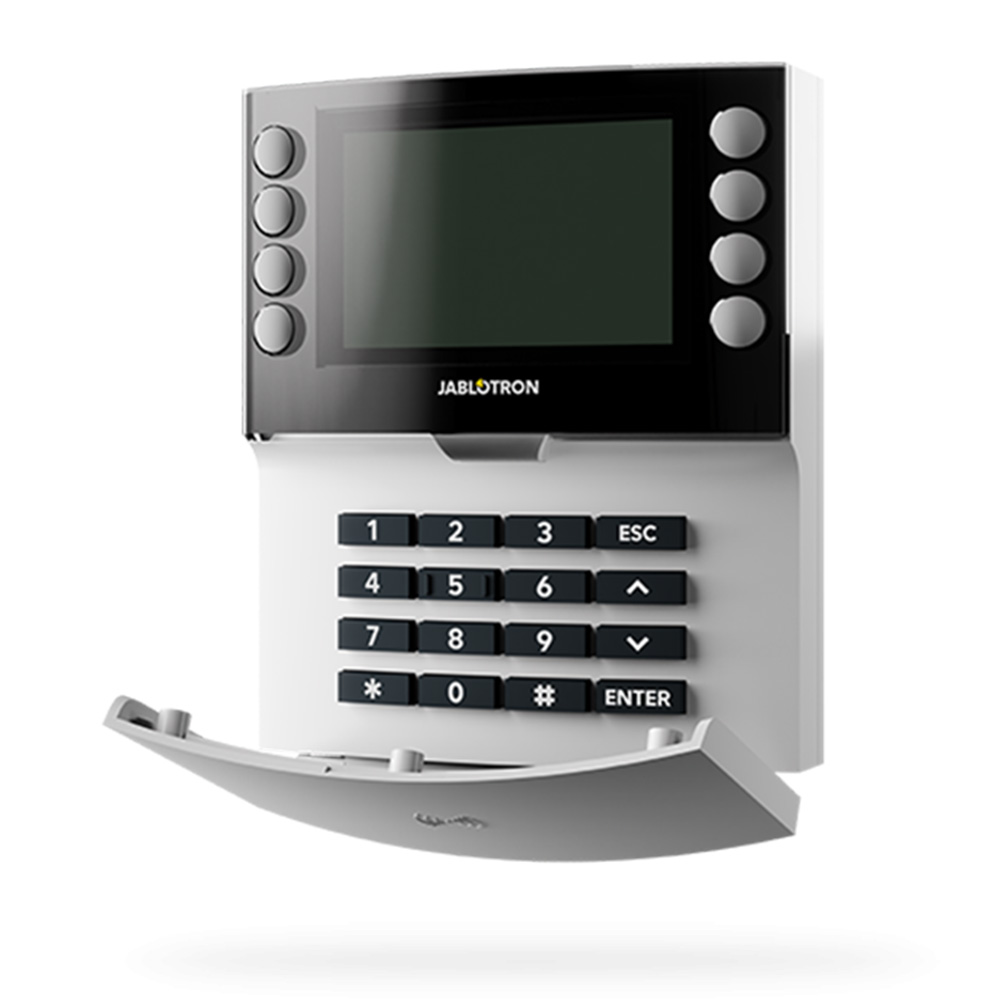 JA-115E Jablotron BUS-Bedienteil mit LCD-Display, Tastatur und RFID-Lesegerät weiss-1