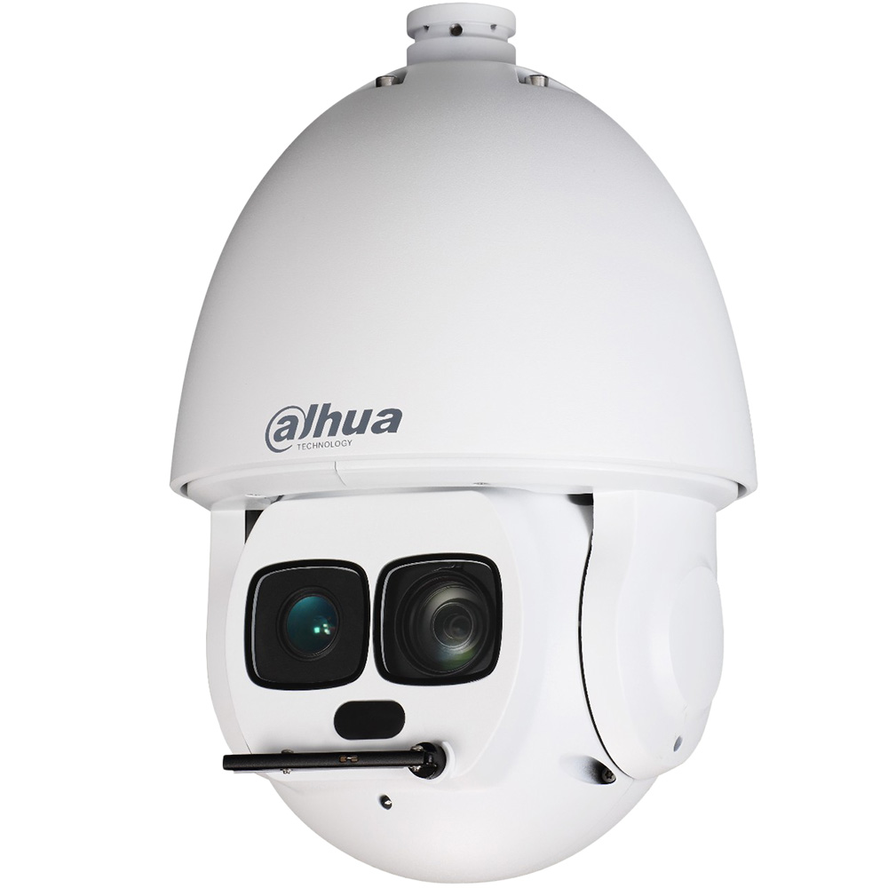 Dahua IP-PTZ-Dome-Kamera 2MP, 3,95 – 177,7 mm vario, IR 550m, Hi-PoE, weiß-1