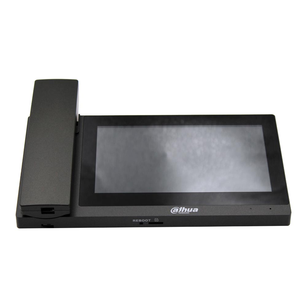 Innenmonitor mit Hörer, 7" LCD Monitor, 6x Alarm, 1x Alarm out,-6