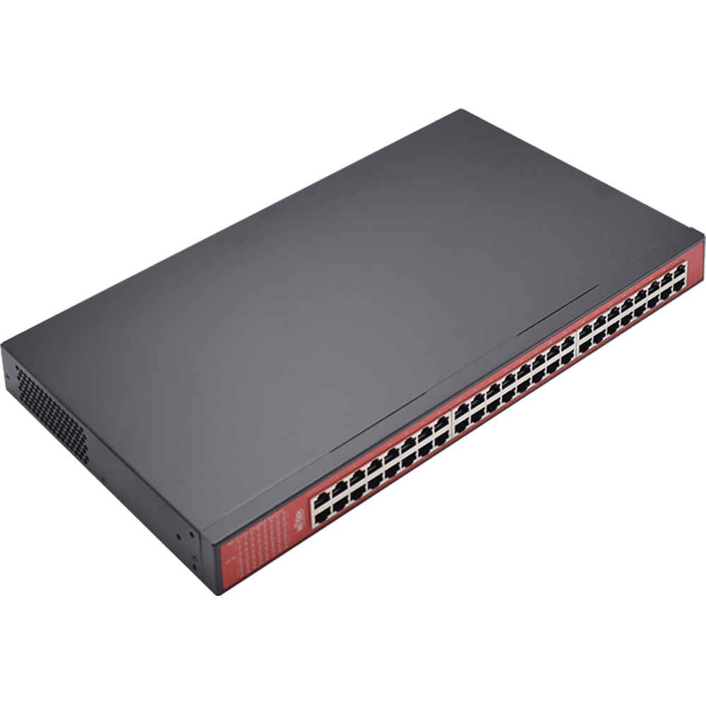 Witek Gigabit-Ethernet-Switch, 48 Ports PoE, 250m, Desktop, Wandmontage-2
