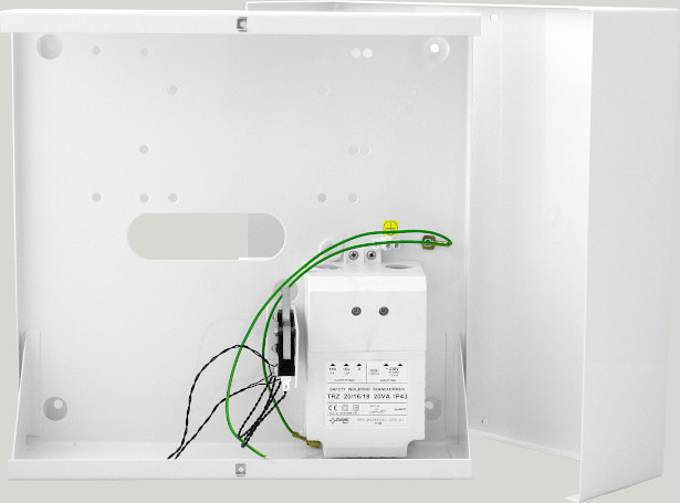 Satel Zentralengehäuse Metall, AC/AC Trafo, 40VA, 18V AC
