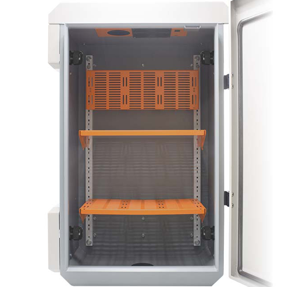 Wi-Tek IoT-Gehäuse, mit Lüfter, IP65, IK10, Metall, grau, Boden, Mast, Wand-2