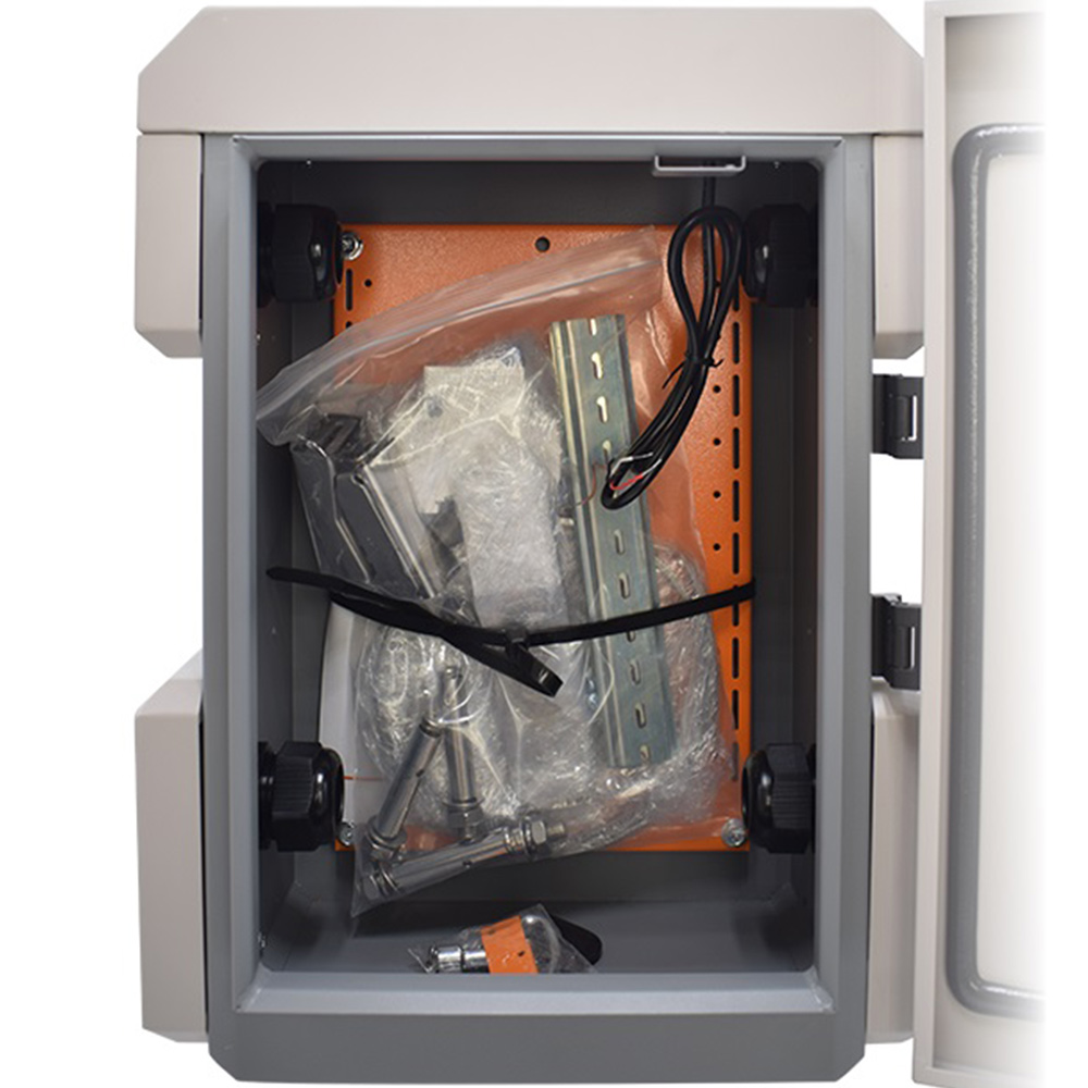 Wi-Tek IoT-Gehäuse, mit Lüfter, IP65, IK10, Metall, grau, Boden, Mast, Wand-1