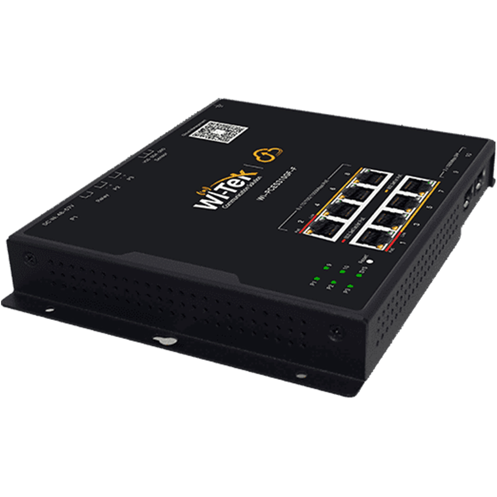 Witek PoE-Switch, 10 Ports, 8 Ports PoE, 2 Ports SFP, cloud managed, DIN-Schiene, Wandmontage-4