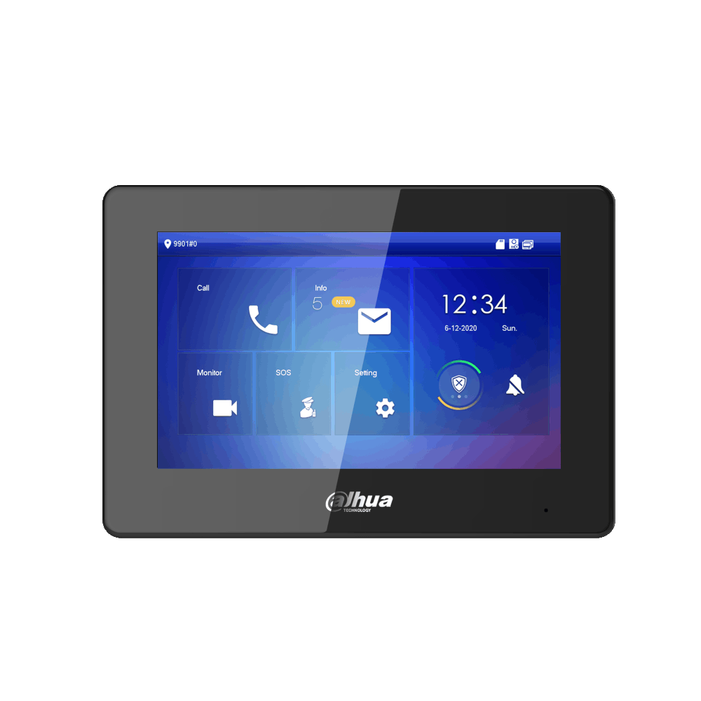 Dahua Touch-Screen-Monitor 7", 2-Draht, IP-Schnittstelle, schwarz