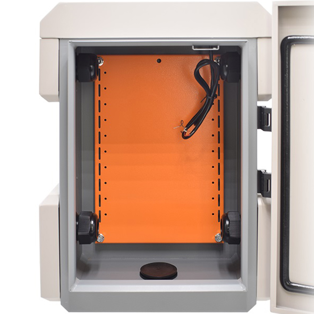 Wi-Tek IoT-Gehäuse, mit Lüfter, IP65, IK10, Metall, grau, Boden, Mast, Wand-2