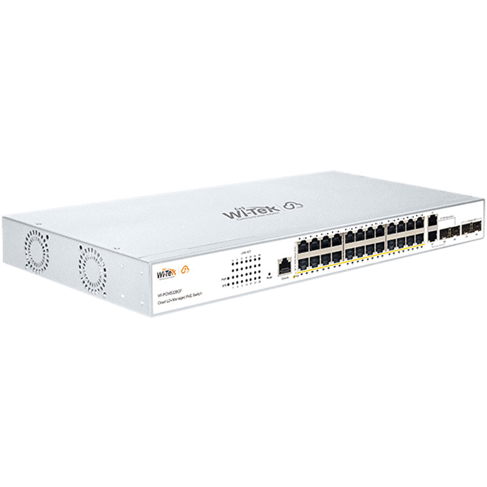 Witek PoE-Switch, 28 Ports, 24 Ports PoE, 4 Ports SFP, cloud managed, Desktop, Rack-2