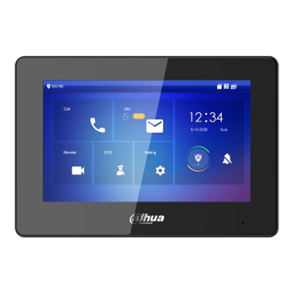Dahua Touch-Screen-Monitor 7", IP-WLAN, 2-Draht,, schwarz, DHI-VTH5422HB-W-2