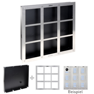 Dahua Rahmen für 9 Module inkl. Unterputzmontagebox, VTOF009-VTB115