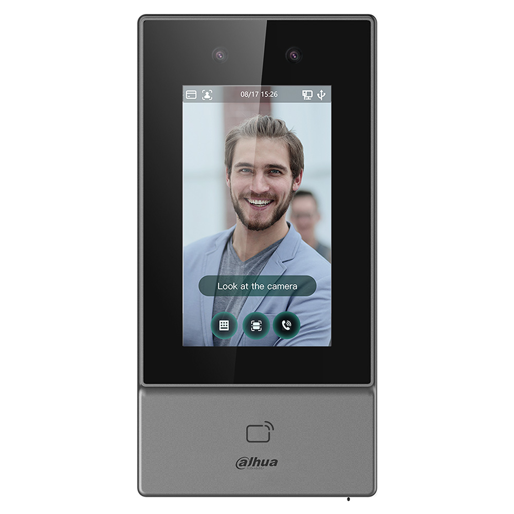 Dahua Wlan-IP-Zutrittsmodul mit Gesichtserkennung, 2MP, 4,3“ LCD-Touch-Display, PoE-3