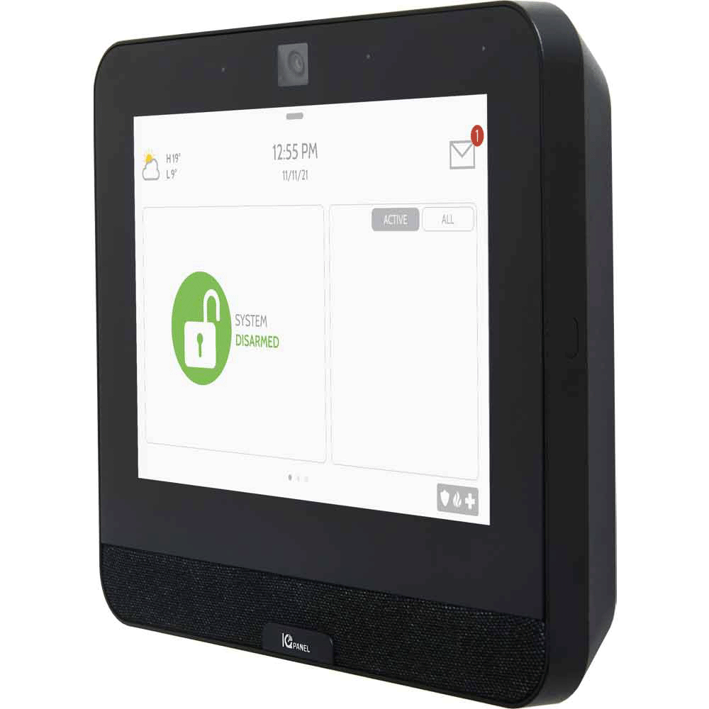 Qolsys IQ4 Funk-Alarmzentrale, schwarz, 7“ Touchscreen, kompatibel mit PowerG-3